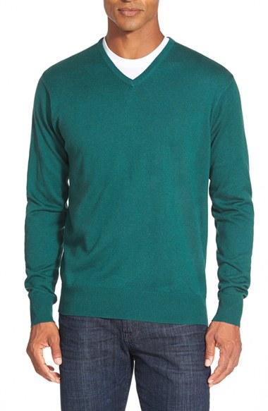 Men's Peter Millar Silk Blend V-neck Sweater