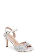 Women's Lauren Lorraine Florence Crystal Embellished Sandal M - White