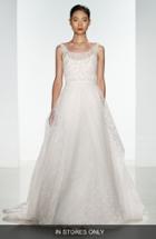 Women's Christos Bridal 'claire' Beaded Chantilly Lace & Floral Tulle Ballgown