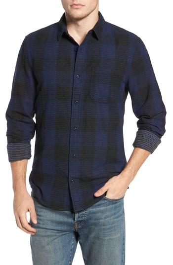 Men's 1901 Dot Buffalo Plaid Shirt, Size - Black
