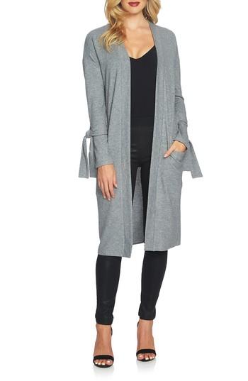 Women's 1.state Tie Sleeve Cardigan, Size - Grey