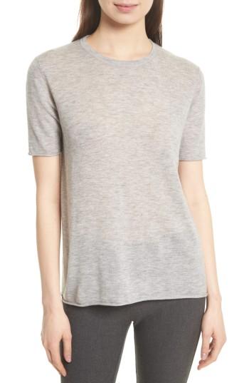Women's Joseph Short Sleeve Cashmere Tee - Grey