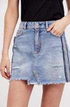 Women's Free People Side Stripe Embellished Miniskirt