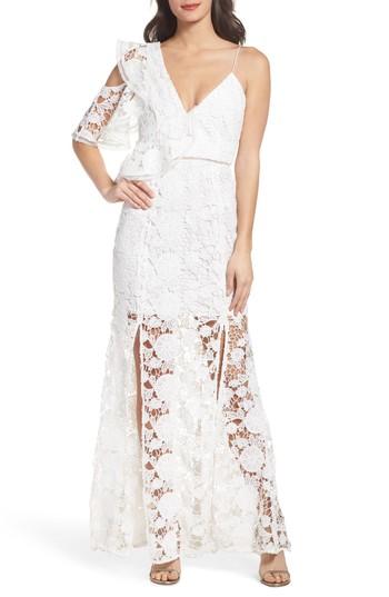 Women's Keepsake The Label Ruffle Crochet Gown - Ivory