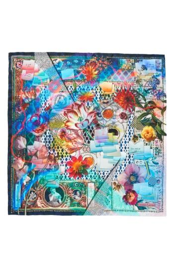 Women's Christian Lacroix Love Letters Silk Scarf, Size - Black