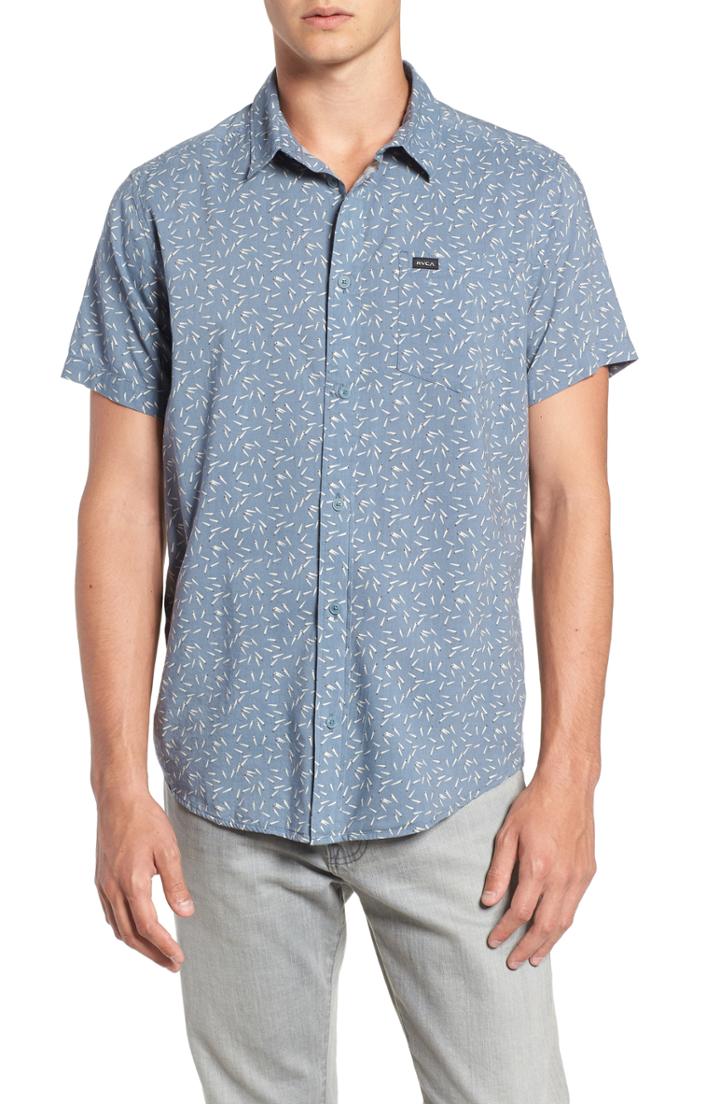 Men's Rvca Pins & Needles Woven Shirt