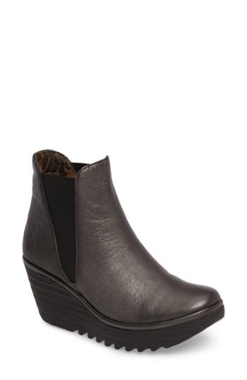 Women's Fly London Yoss Wedge Bootie .5-7us / 37eu - Black