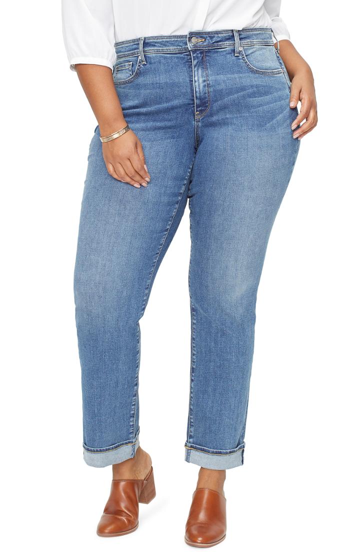 Women's Nydj Marilyn Cuffed Straight Leg Jeans