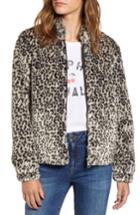 Women's Vigoss Leopard Print Faux Fur Bomber Jacket