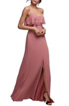 Women's Watters Jasper Ruffle Popover Gown - Pink