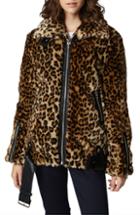 Women's Blanknyc Leopard Faux Fur Jacket - Brown