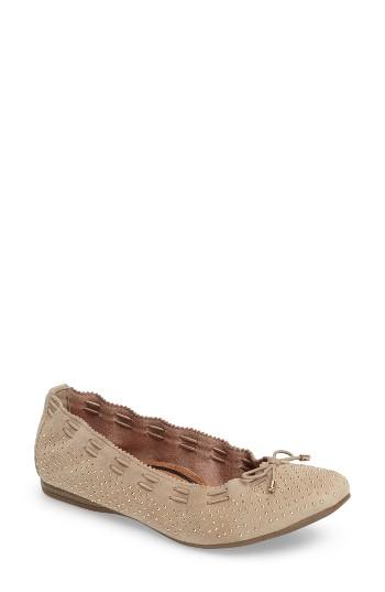 Women's Tamaris 'alena' Cap Toe Flat Eu - Beige