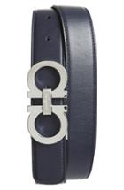 Men's Salvatore Ferragamo Reversible Leather Belt - Blue Marine