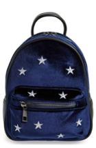 Bp. Mini Embroidered Velvet Convertible Backpack - Blue