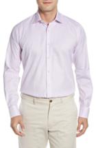 Men's Ike Behar Regular Fit Solid Dress Shirt 34/35 - Pink
