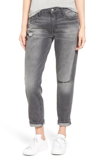 Women's Current/elliott The Fling Boyfriend Jeans - Black