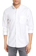 Men's Nordstrom Men's Shop Trim Fit Washed Oxford Shirt - White