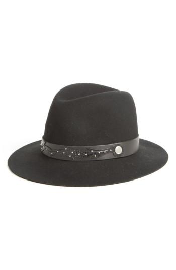 Women's Rag & Bone Floppy Brim Wool Fedora - Black