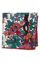 Men's Armstrong & Wilson Wild Flowers Cotton Pocket Square, Size - Purple