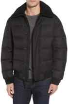 Men's Andrew Marc Pinnacle Quilted Down Jacket With Genuine Shearling Collar