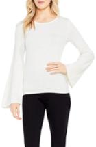 Women's Vince Camuto Ribbed Bell Sleeve Sweater - White