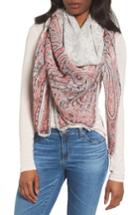 Women's Caslon Print Scarf, Size - Grey