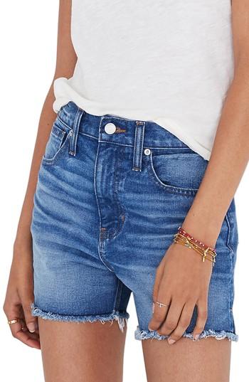 Women's Madewell The Perfect Jean Shorts - Blue