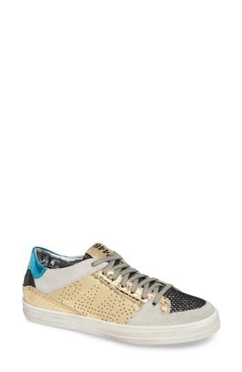 Women's P448 Queens Low Top Sneaker -5.5us / 36eu - Metallic