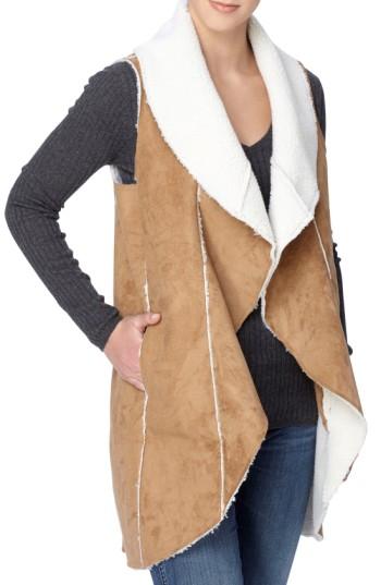 Women's Catherine Catherine Malandrino Leonide Faux Shearling Vest - Beige