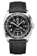 Men's Luminox 'p-38 Lightning Gmt' Leather Strap Watch, 44mm