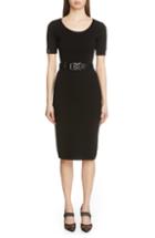 Women's Fendi Belted Logo Dress Us / 38 It - Black