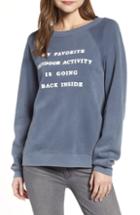 Women's Wildfox Sommers Going Back Inside Sommers Sweatshirt - Blue