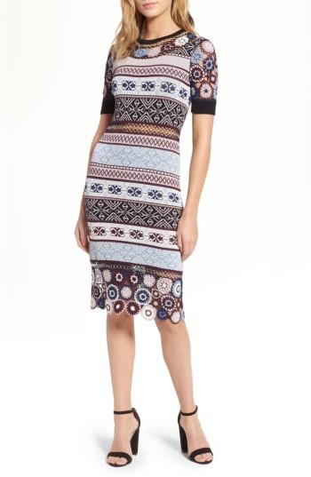 Women's Parker Carol Crochet Pencil Dress - White