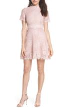 Women's Bb Dakota Lace Fit & Flare Dress - Pink