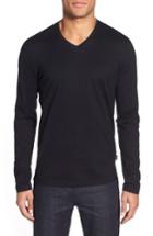Men's Boss 'tyson' V-neck Long Sleeve T-shirt - Black