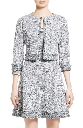 Women's Oscar De La Renta Crop Jacquard Jacket