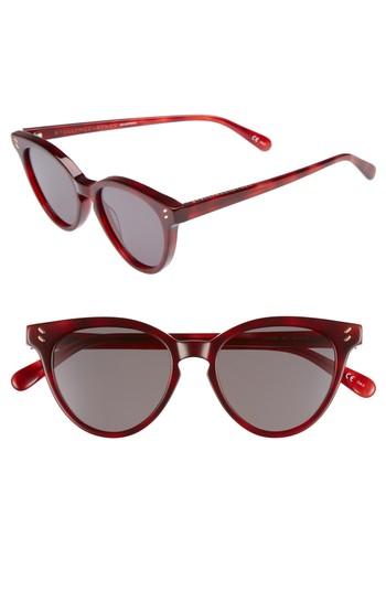 Women's Stella Mccartney 50mm Round Sunglasses - Burgundy Havana