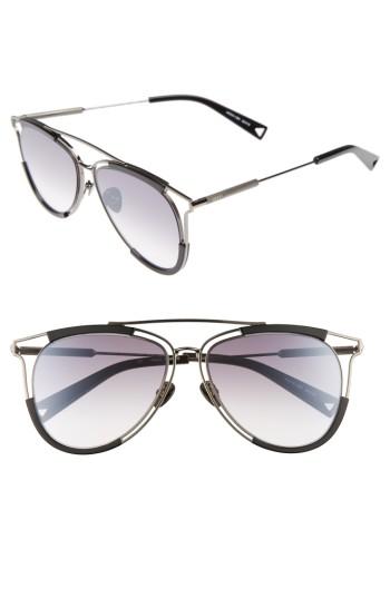 Women's Haze Arch 55mm Gradient Lens Modified Aviator Sunglasses -