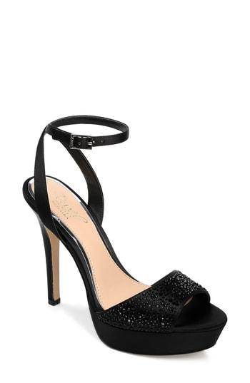 Women's Jewel Badgley Mischka Milena Platform Sandal M - Black