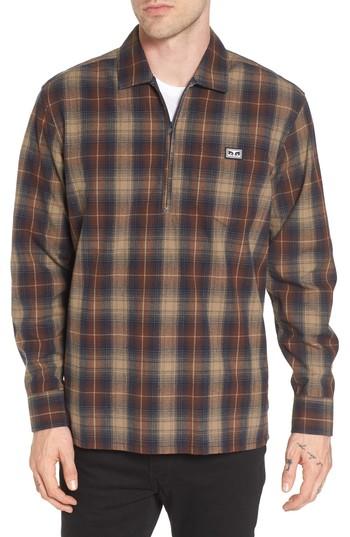 Men's Obey Loose Moves Zip Shirt