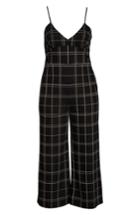 Women's Leith Windowpane Check Jumpsuit - Black