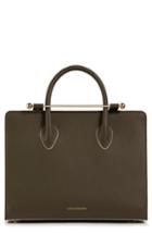 Strathberry Midi Painted Edge Leather Satchel -