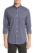 Men's Nordstrom Men's Shop Regular Fit Non-iron Mini Check Sport Shirt - Blue