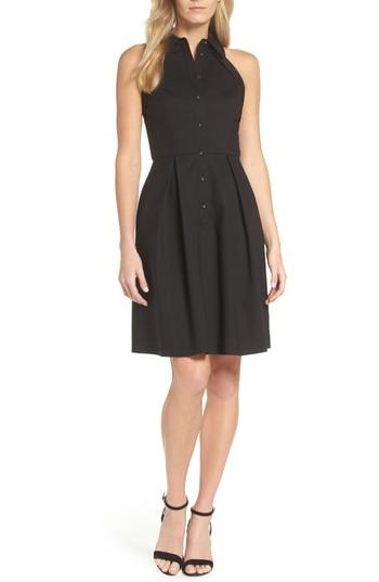 Women's Adrianna Papell Halter Shirtdress - Black