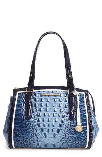 Brahmin Small Alice Leather Satchel - Blue