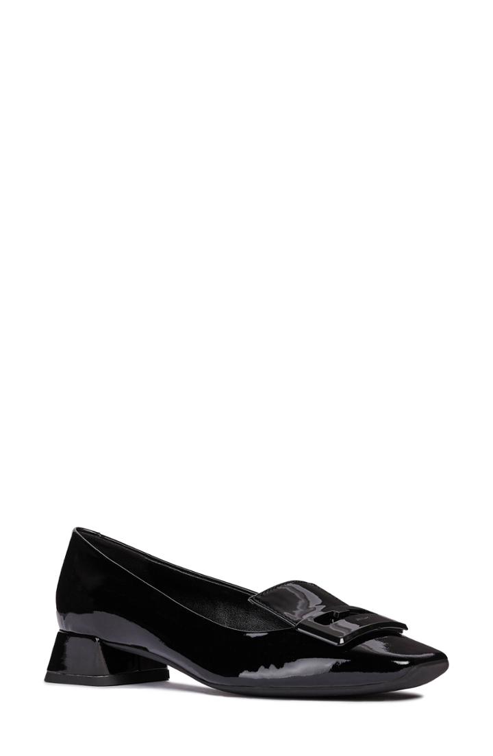 Women's Geox Vivyanne Square Toe Loafer Pump Us / 35eu - Black
