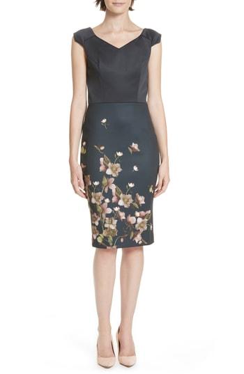 Women's Ted Baker London Hilldi Arboretum Sheath Dress - Blue