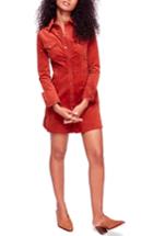 Women's Free People Dynamite In Cord Minidress - Orange