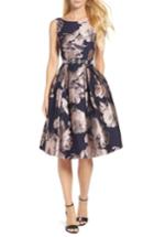 Women's Eliza J Belted Brocade A-line Dress