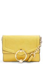 Topshop Seline Faux Leather Crossbody Bag - Yellow